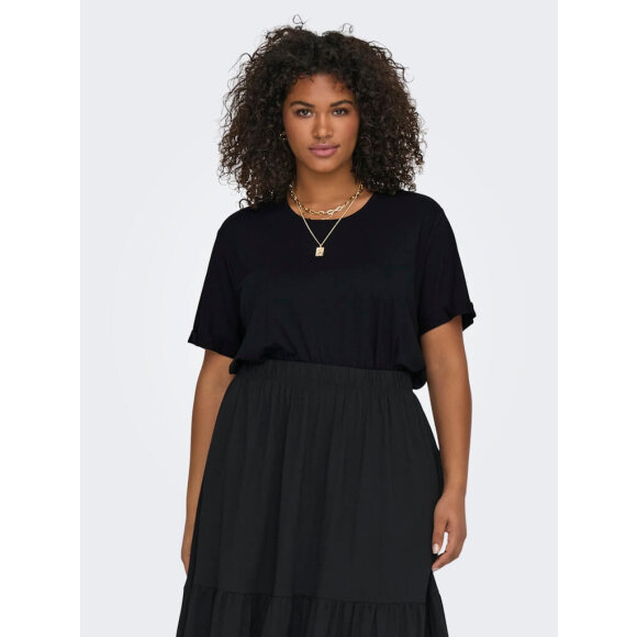 Only Camakoma t-shirt - sort - Overdele til Plus size - ONLY CarmaKoma