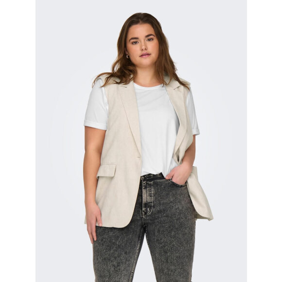 Only Carmakoma t-shirt - hvid - Overdele til Plus size - ONLY CarmaKoma