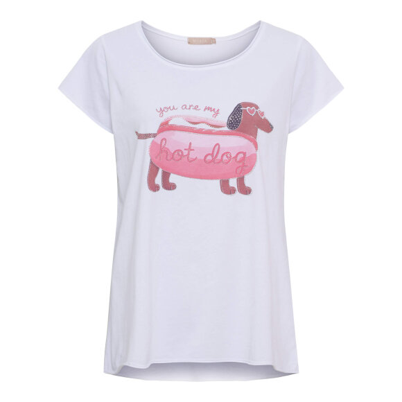 Marta T-Shirt - Hvid - Hot Dog - Dame - T-shirts - MARTA