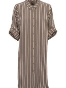 Prepair Skjortekjole - brun/stribet  - Skjorter til kvinder - PREPAIR