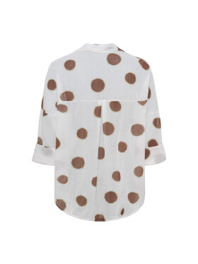 Marta bluse - hvid/prikker - Dame - Bluser - MARTA