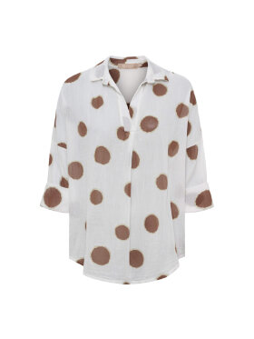 Marta bluse - hvid/prikker - Dame - Bluser - MARTA