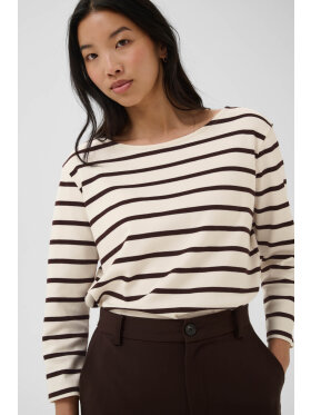 Part Two Bluse - off/brun stribet - Dame - Bluser - Part Two Part Two Bluse - off/brun stribet - Dame - Bluser - Part Two