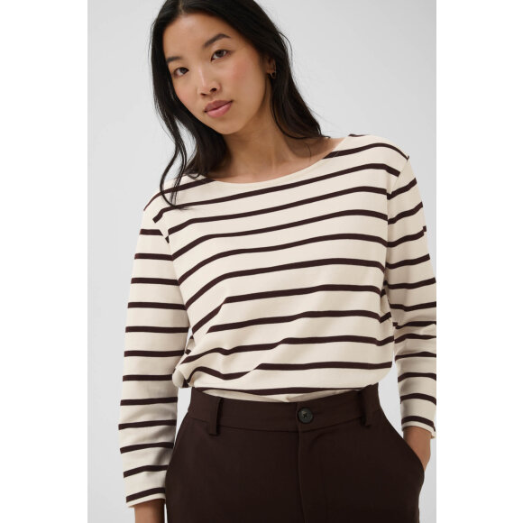 Part Two Bluse - off/brun stribet - Dame - Bluser - Part Two