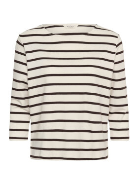 Part Two Bluse - off/brun stribet - Dame - Bluser - Part Two Part Two Bluse - off/brun stribet - Dame - Bluser - Part Two