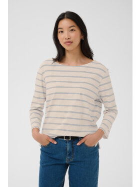 Part Two Bluse - off/grå stribet - Dame - Bluser - Part Two Part Two Bluse - off/grå stribet - Dame - Bluser - Part Two