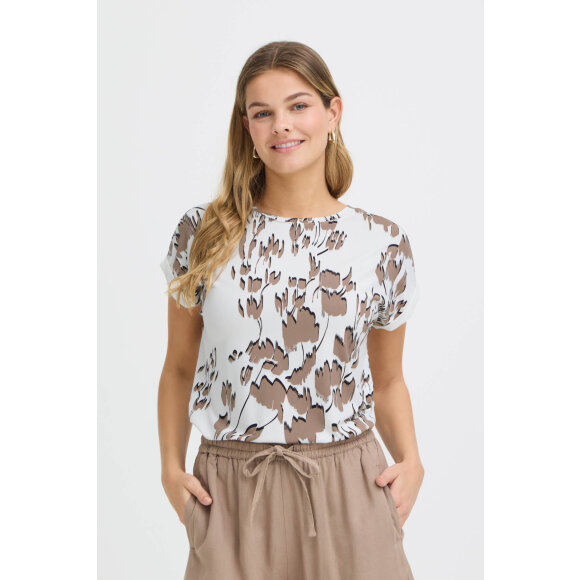 Fransa bluse - sort/camel - Dame - Bluser - FRANSA