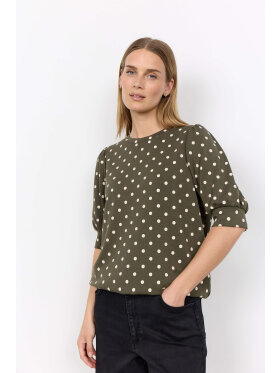 Soyaconcept Bluse - army/dot - Dame - Bluser - Soyaconcept Soyaconcept Bluse - army/dot - Dame - Bluser - Soyaconcept
