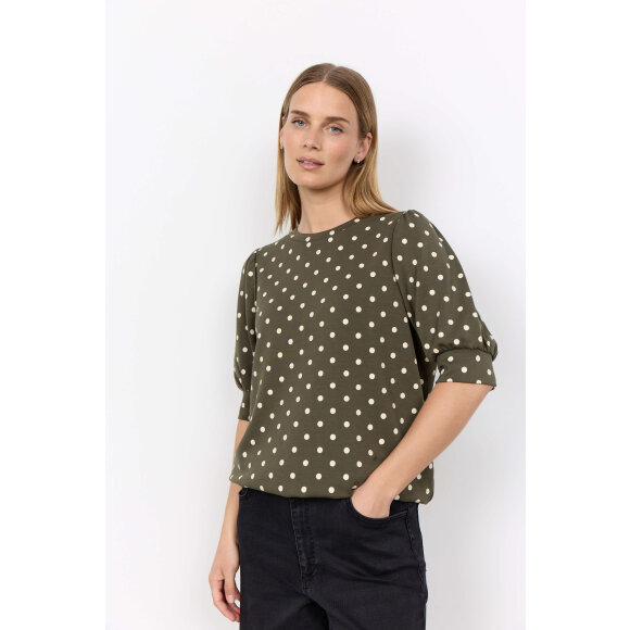 Soyaconcept Bluse - army/dot - Dame - Bluser - Soyaconcept 