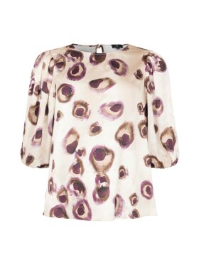 Molly Jo Bluse - blomme/brun - Dame - Bluser - Molly-Jo