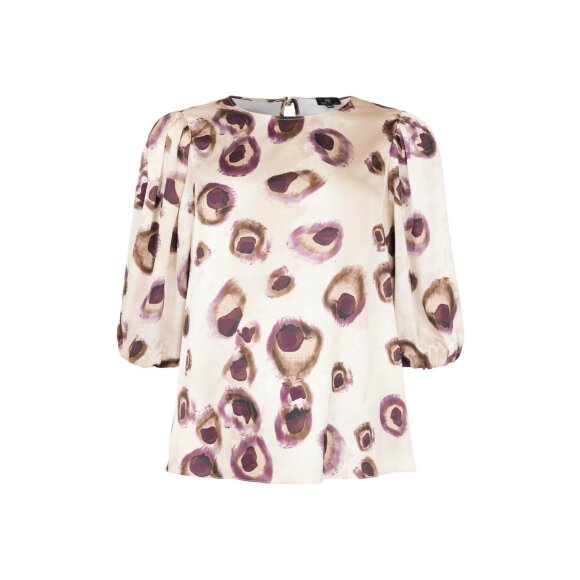Molly Jo Bluse - blomme/brun - Dame - Bluser - Molly-Jo Molly Jo Bluse - blomme/brun - Dame - Bluser - Molly-Jo