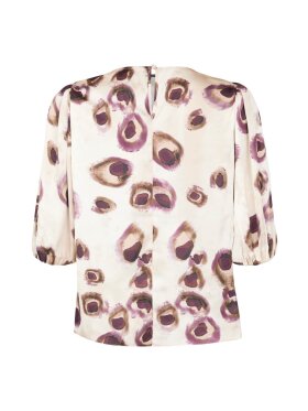 Molly Jo Bluse - blomme/brun - Dame - Bluser - Molly-Jo