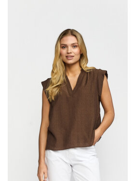 2-Biz bluse - brun/stribet - Dame - Bluser - 2-Biz 2-Biz bluse - brun/stribet - Dame - Bluser - 2-Biz