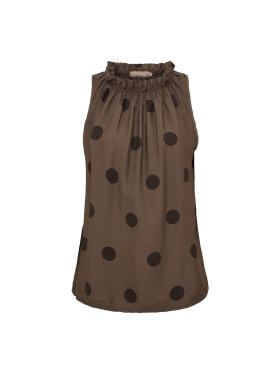 Marta Top - brun/dot - Toppe til dame - Sommertoppe mm. - MARTA Marta Top - brun/dot - Toppe til dame - Sommertoppe mm. - MARTA