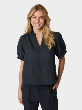 Neo Noir Bluse - Navy - Dame - Bluser - Neo Noir Neo Noir Bluse - Navy - Dame - Bluser - Neo Noir