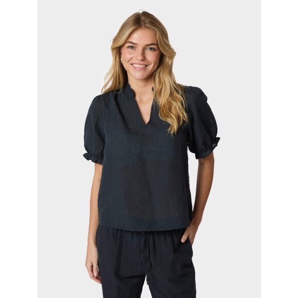 Neo Noir Bluse - Navy - Dame - Bluser - Neo Noir