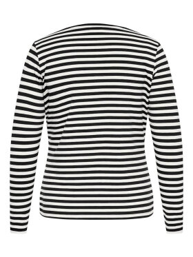 Only Carmakoma Bluse - sort/hvid stribet - Overdele til Plus size - ONLY CarmaKoma
