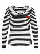 Only Carmakoma Bluse - sort/hvid stribet - Overdele til Plus size - ONLY CarmaKoma