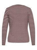 Only Carmakoma Bluse - brun/rosa stribet  - Overdele til Plus size - ONLY CarmaKoma
