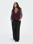 Only Carmakoma Bluse - brun/rosa stribet  - Overdele til Plus size - ONLY CarmaKoma