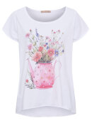 Marta t-shirt hvid - pink/flower - Dame - T-shirts - MARTA