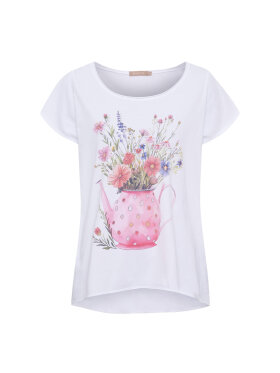Marta t-shirt hvid - pink/flower - Dame - T-shirts - MARTA