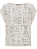 Marta strik top - off white - Toppe til dame - Sommertoppe mm. - MARTA