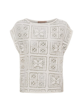 Marta strik top - off white - Toppe til dame - Sommertoppe mm. - MARTA
