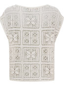 Marta strik top - off white - Toppe til dame - Sommertoppe mm. - MARTA