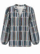 2-biz bluse - blå/stribet - Dame - Bluser - IN FRONT 2-biz bluse - blå/stribet - Dame - Bluser - IN FRONT