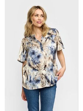 2-biz bluse - blå mix - Dame - Bluser - IN FRONT 2-biz bluse - blå mix - Dame - Bluser - IN FRONT