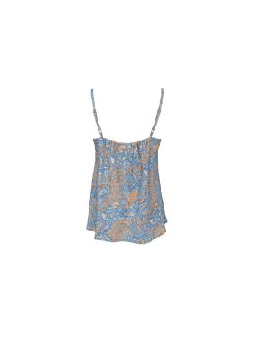 Black Colour Top - Aqua/Paisley - Toppe til dame - Sommertoppe mm. - Black Colour