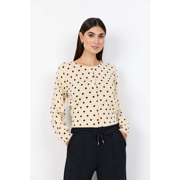Soyaconcept Cardigan - sand/dot - Lækre striktrøjer til kvinder - Soyaconcept 