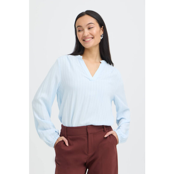 Fransa Bluse - Lyseblå - Dame - Bluser - FRANSA