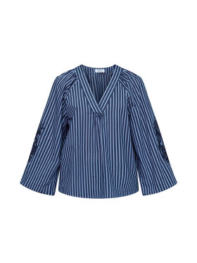 Love & Divine Bluse - blå stribet  - Dame - Bluser - love & divine
