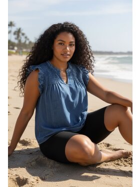 Cassiopeia top - denim - Overdele til Plus size - CASSIOPEIA Cassiopeia top - denim - Overdele til Plus size - CASSIOPEIA
