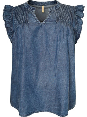 Cassiopeia top - denim - Overdele til Plus size - CASSIOPEIA
