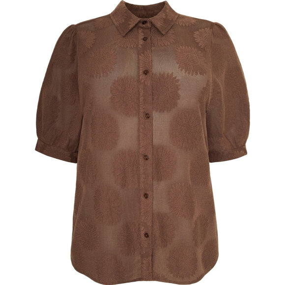 Cassiopeia Skjorte - brun - Overdele til Plus size - CASSIOPEIA