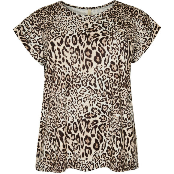 Cassiopeia bluse - brun leo - Overdele til Plus size - CASSIOPEIA
