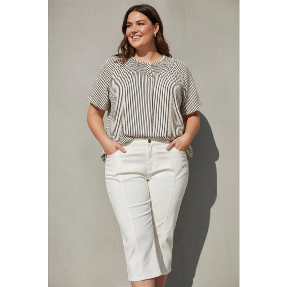 Cassiopeia bukser - off White - Plus size bukser til kvinder - CASSIOPEIA