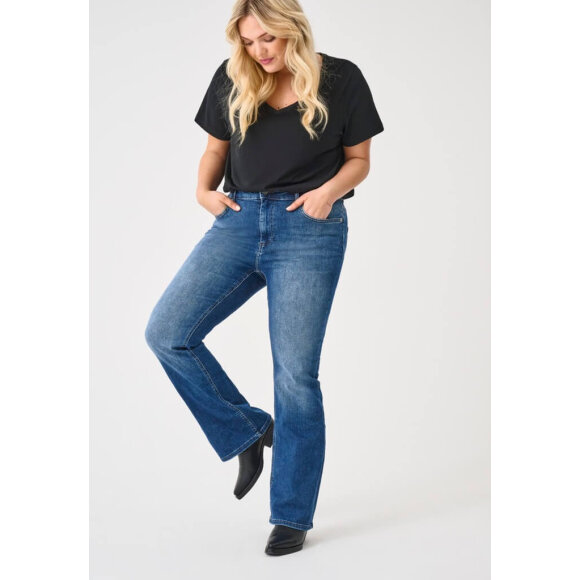 Only Carmakoma Jeans - Dark Blue Denim  - Plus size bukser til kvinder - ONLY CarmaKoma