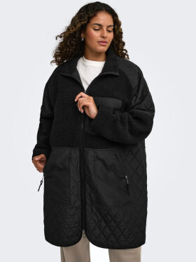 Only Carmakoma Fleece Jakke  - Plus size overtøj til kvinder - ONLY CarmaKoma