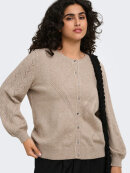 Only Carmakoma Cardigan - sand - Overdele til Plus size - ONLY CarmaKoma