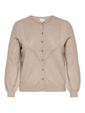 Only Carmakoma Cardigan - sand - Overdele til Plus size - ONLY CarmaKoma