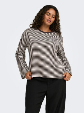 Only Carmakoma langærmet T-shirt - stribet - Overdele til Plus size - ONLY CarmaKoma