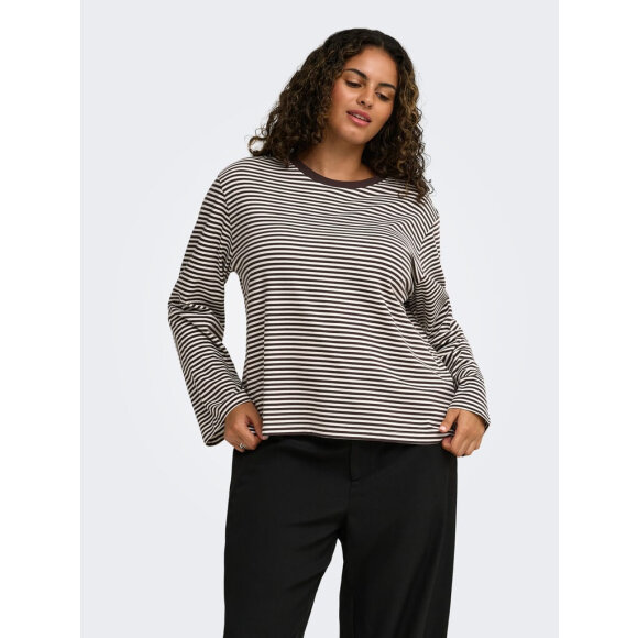 Only Carmakoma langærmet T-shirt - stribet - Overdele til Plus size - ONLY CarmaKoma