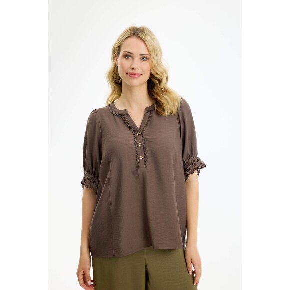 In Front Bluse - Brun - Dame - Bluser - IN FRONT