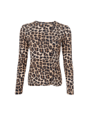 Black Colour Bluse mesh - leo - Dame - Bluser - Black Colour