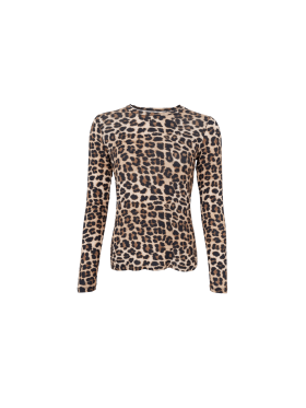 Black Colour Bluse mesh - leo - Dame - Bluser - Black Colour