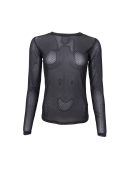 Black Colour Bluse Mesh - sort - Dame - Bluser - Black Colour